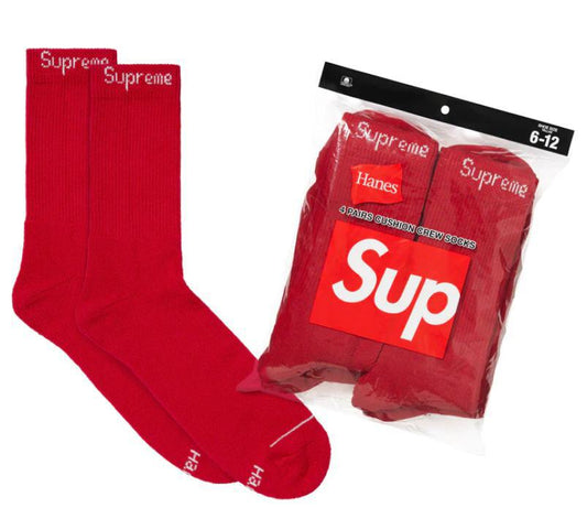 Supreme C Socks Red 4pk