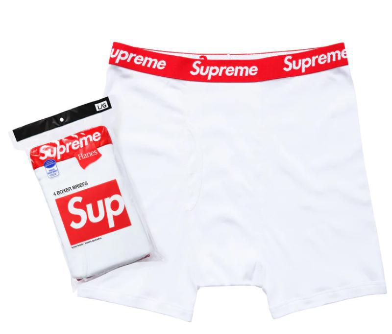 Supreme Box Briefs WHT 4pk